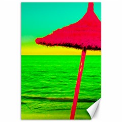 Pop Art Beach Umbrella Canvas 12  X 18  by essentialimage