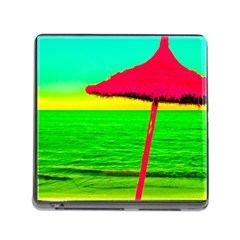 Pop Art Beach Umbrella Memory Card Reader (square 5 Slot) by essentialimage