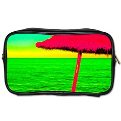 Pop Art Beach Umbrella Toiletries Bag (two Sides) by essentialimage