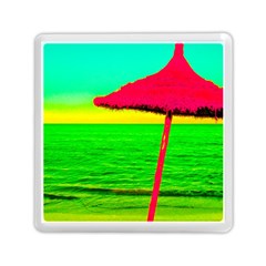 Pop Art Beach Umbrella Memory Card Reader (square) by essentialimage