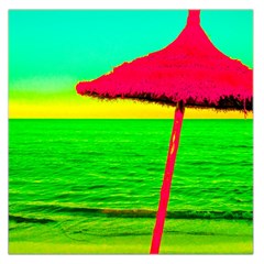 Pop Art Beach Umbrella Large Satin Scarf (square) by essentialimage