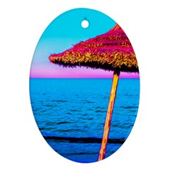 Pop Art Beach Umbrella  Ornament (oval) by essentialimage