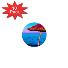 Pop Art Beach Umbrella  1  Mini Buttons (10 Pack)  by essentialimage