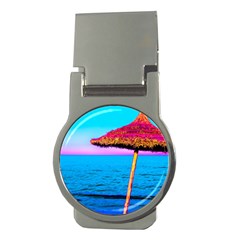 Pop Art Beach Umbrella  Money Clips (round)  by essentialimage