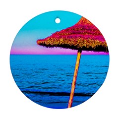 Pop Art Beach Umbrella  Round Ornament (two Sides) by essentialimage