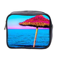 Pop Art Beach Umbrella  Mini Toiletries Bag (two Sides) by essentialimage