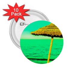 Pop Art Beach Umbrella  2 25  Buttons (10 Pack)  by essentialimage