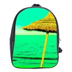 Pop Art Beach Umbrella  School Bag (Large)