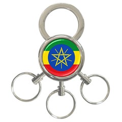 Current Flag Of Ethiopia 3-ring Key Chain by abbeyz71