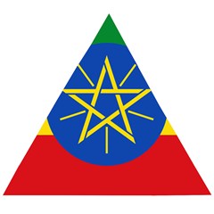 Current Flag Of Ethiopia Wooden Puzzle Triangle by abbeyz71