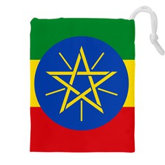 Current Flag Of Ethiopia Drawstring Pouch (4xl) by abbeyz71