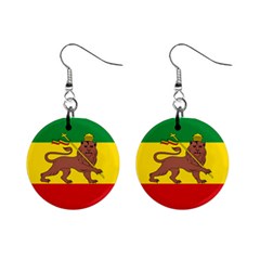 Flag of Ethiopian Empire  Mini Button Earrings