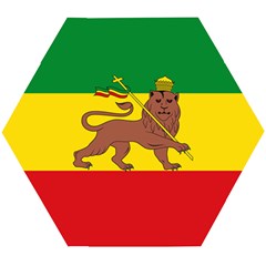 Flag of Ethiopian Empire  Wooden Puzzle Hexagon