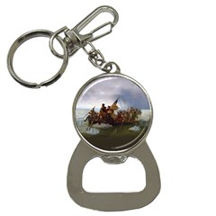 George Washington Crossing Of The Delaware River Continental Army 1776 American Revolutionary War Original Painting Bottle Opener Key Chain by snek