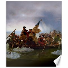 George Washington Crossing Of The Delaware River Continental Army 1776 American Revolutionary War Original Painting Canvas 20  X 24  by snek