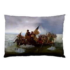 George Washington Crossing Of The Delaware River Continental Army 1776 American Revolutionary War Original Painting Pillow Case by snek