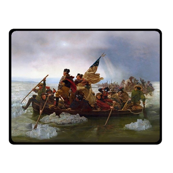 George Washington crossing of the Delaware River Continental Army 1776 American Revolutionary War ORIGINAL PAINTING Fleece Blanket (Small)