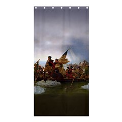 George Washington Crossing Of The Delaware River Continental Army 1776 American Revolutionary War Original Painting Shower Curtain 36  X 72  (stall)  by snek