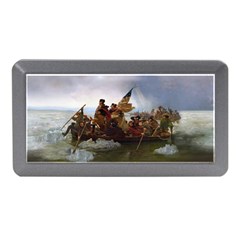 George Washington Crossing Of The Delaware River Continental Army 1776 American Revolutionary War Original Painting Memory Card Reader (mini) by snek