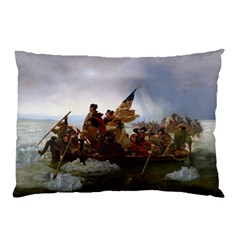 George Washington Crossing Of The Delaware River Continental Army 1776 American Revolutionary War Original Painting Pillow Case (two Sides) by snek