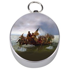 George Washington Crossing Of The Delaware River Continental Army 1776 American Revolutionary War Original Painting Silver Compasses by snek