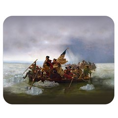 George Washington Crossing Of The Delaware River Continental Army 1776 American Revolutionary War Original Painting Double Sided Flano Blanket (medium)  by snek