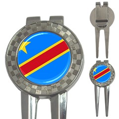 Flag Of The Democratic Republic Of The Congo 3-in-1 Golf Divots by abbeyz71