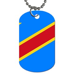 Flag Of The Democratic Republic Of The Congo, 2003-2006 Dog Tag (one Side) by abbeyz71