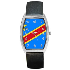 Flag Of The Democratic Republic Of The Congo, 2003-2006 Barrel Style Metal Watch by abbeyz71