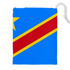 Flag Of The Democratic Republic Of The Congo, 2003-2006 Drawstring Pouch (4xl) by abbeyz71
