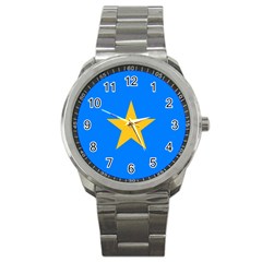 Flag Of The Democratic Republic Of The Congo, 2003-2006 Sport Metal Watch by abbeyz71