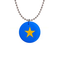Flag Of The Democratic Republic Of The Congo, 2003-2006 1  Button Necklace by abbeyz71