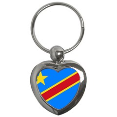 Flag Of The Democratic Republic Of The Congo, 1997-2003 Key Chain (heart) by abbeyz71