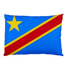 Flag Of The Democratic Republic Of The Congo, 1997-2003 Pillow Case (two Sides) by abbeyz71
