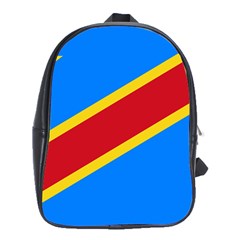 Flag Of The Democratic Republic Of The Congo, 1997-2003 School Bag (xl) by abbeyz71