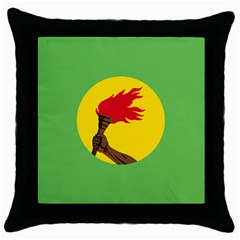 Flag Of Zaire Throw Pillow Case (black)
