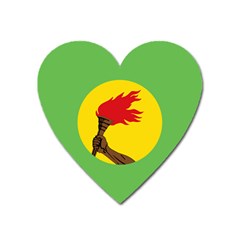 Flag Of Zaire Heart Magnet by abbeyz71