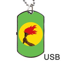 Flag of Zaire Dog Tag USB Flash (One Side)