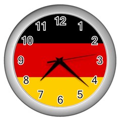 Flag Of Germany Wall Clock (silver) by abbeyz71