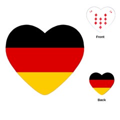 Flag Of Germany Playing Cards Single Design (heart) by abbeyz71