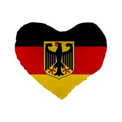 Flag Of Germany  Standard 16  Premium Heart Shape Cushions by abbeyz71