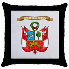 Peru Coat Of Arms Throw Pillow Case (black)