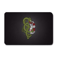 Pepe The Frog Rare Celtic Viking Norse Dragon Pattern Deus Vult Medieval Wojak Crusader Small Doormat  by snek