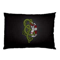 Pepe The Frog Rare Celtic Viking Norse Dragon Pattern Deus Vult Medieval Wojak Crusader Pillow Case by snek