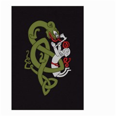 Pepe The Frog Rare Celtic Viking Norse Dragon Pattern Deus Vult Medieval Wojak Crusader Small Garden Flag (two Sides) by snek