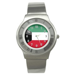 Flag Of Kuwait Stainless Steel Watch