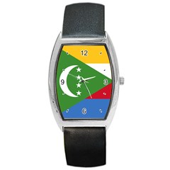 Flag Of The Comoros Barrel Style Metal Watch by trulycreative