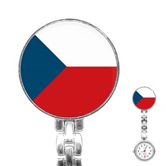 Flag Of The Czech Republic Stainless Steel Nurses Watch