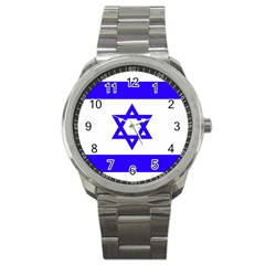 Flag Of Israel Sport Metal Watch by trulycreative