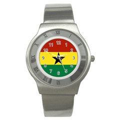 Flag Of Ghana Stainless Steel Watch